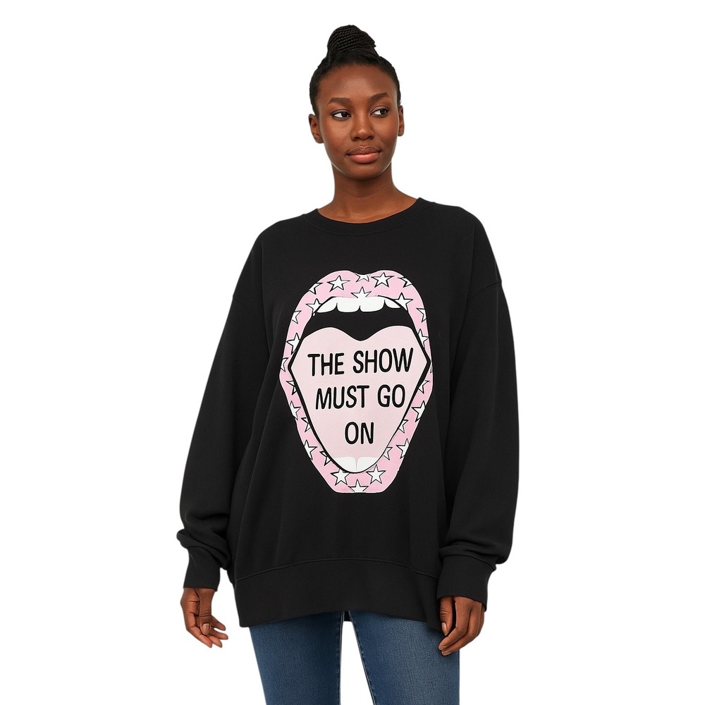 Cabana by Crown &‎ Ivy Size XXL Sweatshirt The Show Must Go On Graphic 791